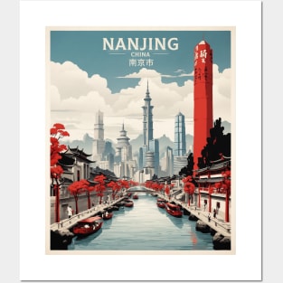 Nanjing China Vintage Poster Tourism Posters and Art